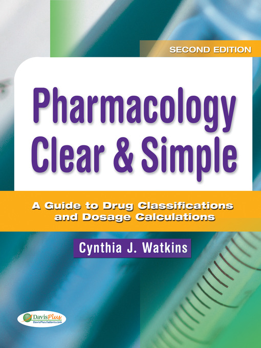 Title details for Pharmacology Clear & Simple by Cynthia Watkins - Available